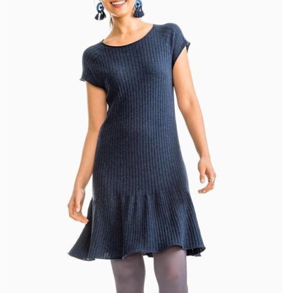 Southern Tide Tarah Flutter Skirt Sweater Dress